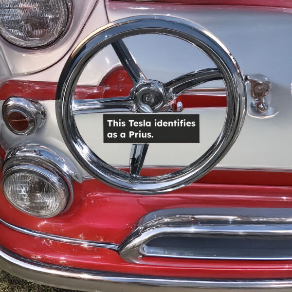 Anti Tesla This Tesla Identifies As a Prius Car Magnet Sticker