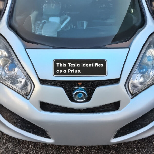 Anti Tesla This Tesla Identifies As a Prius Car Magnet Sticker